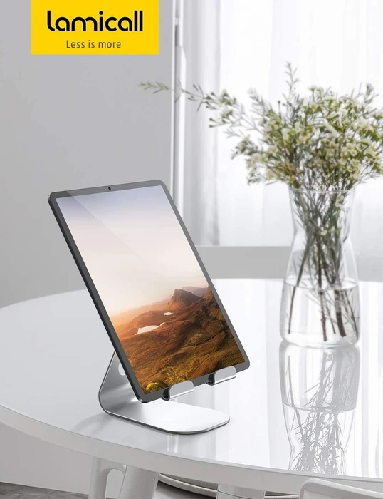 Lamicall Tablet Stand S, Aluminium Tablet- und Smartphone-Ständer, Tablet-Stand 4-13", silber, verstellbar