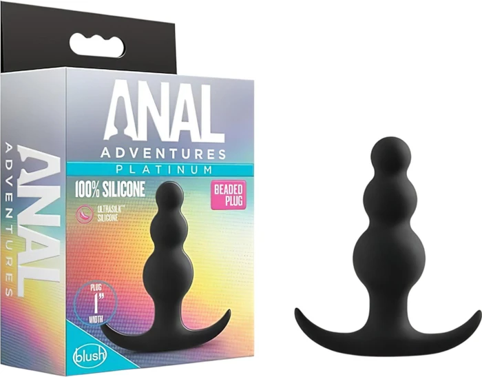 Blush Anal Adventures Platinum Beaded Plug