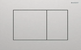 Geberit Sigma40 Betätigungsplatte eckig, 2-Mengen-Spülung, gebürstet, easy-to-clean-beschichtet