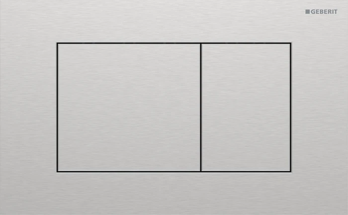 Geberit Sigma40 Betätigungsplatte eckig, 2-Mengen-Spülung, gebürstet, easy-to-clean-beschichtet