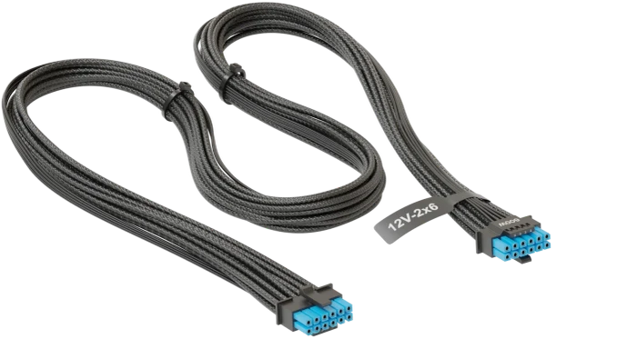 Seasonic 12V-2x6 Kabel, natives 12V-2x6 Kabel, 1x 16-Pin PCIe 5.1 Stecker auf 16-Pin PCIe 5.1 Stecker, schwarz, 70cm