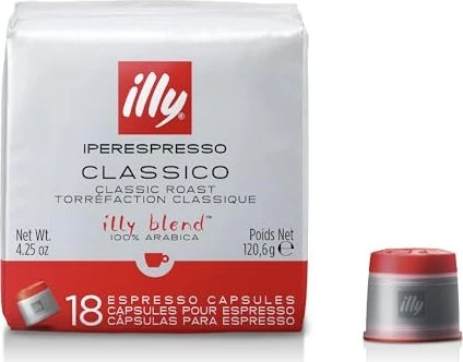 illy Iperespresso Classico klassische Röstung Kaffeekapseln, 108 Stück (6x 18 Stück)