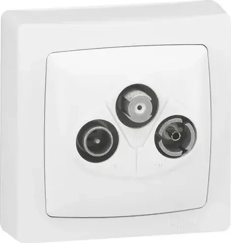 Legrand Oteo 3-Loch-TV-Enddose, weiß (086042)