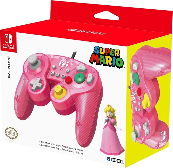 Hori Battle Pad Controller Peach Edition rosa (Switch)