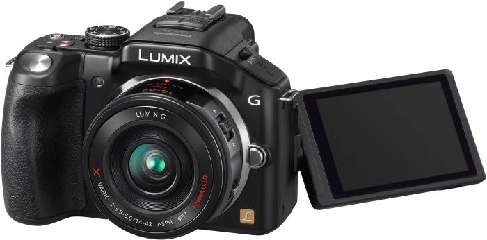Panasonic Lumix DMC-G5 schwarz mit Objektiv Lumix G X Vario PZ 14-42mm 3.5-5.6 ASPH OIS