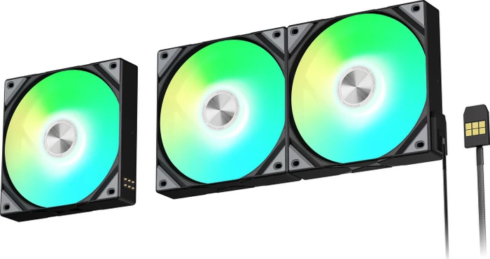 TRYX Rota SL 120 ARGB Reverse Black, schwarz, 120mm, 3er-Pack