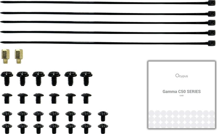 Ocypus Gamma C50 ARGB, schwarz, Glasfenster