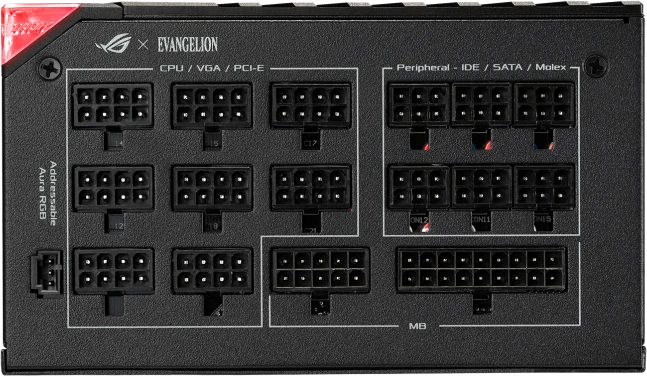ASUS ROG Thor Platinum II EVA Edition, ROG-THOR-1000P2-EVA-GAMING, 1000W, ATX 2.4, mit 16-Pin PCIe 5.0 Kabel