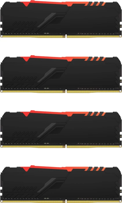 Kingston FURY Beast RGB UDIMM 32GB Kit, DDR4-3600, CL17-21-21, 1RX8
