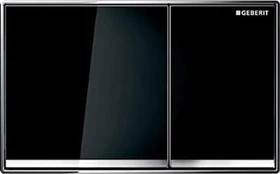 Geberit Omega60 Betätigungsplatte Glas schwarz