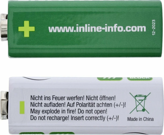 InLine Alkaline High Energy 9V-Block, 2er-Pack (01299) – Bild 3 von 3