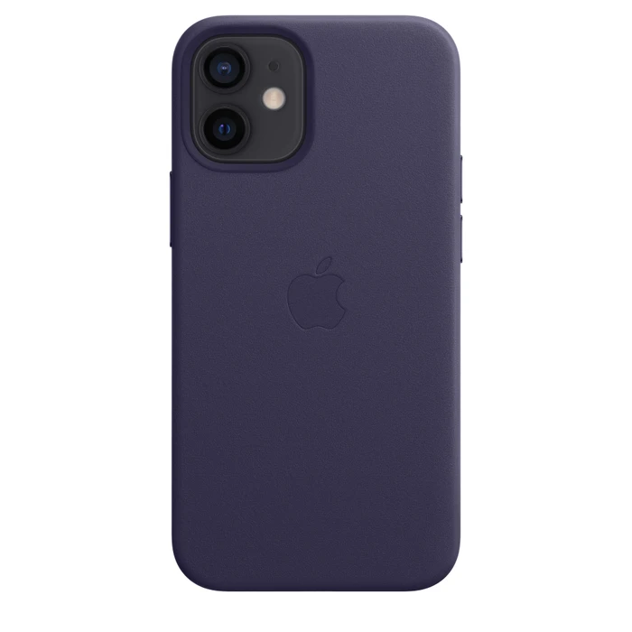 Apple Leder Case mit MagSafe für iPhone 12 Mini dunkelviolett