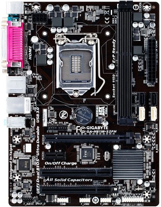 GIGABYTE GA-H81M-S2PH (Intel 1150)