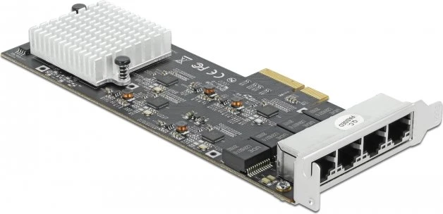 DeLOCK 2.5G LAN-Adapter, 4x RJ-45, PCIe 2.1 x4