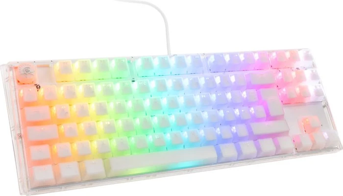 Ducky One 3, Aura White, TKL, LEDs RGB, MX RGB BLUE, USB, DE
