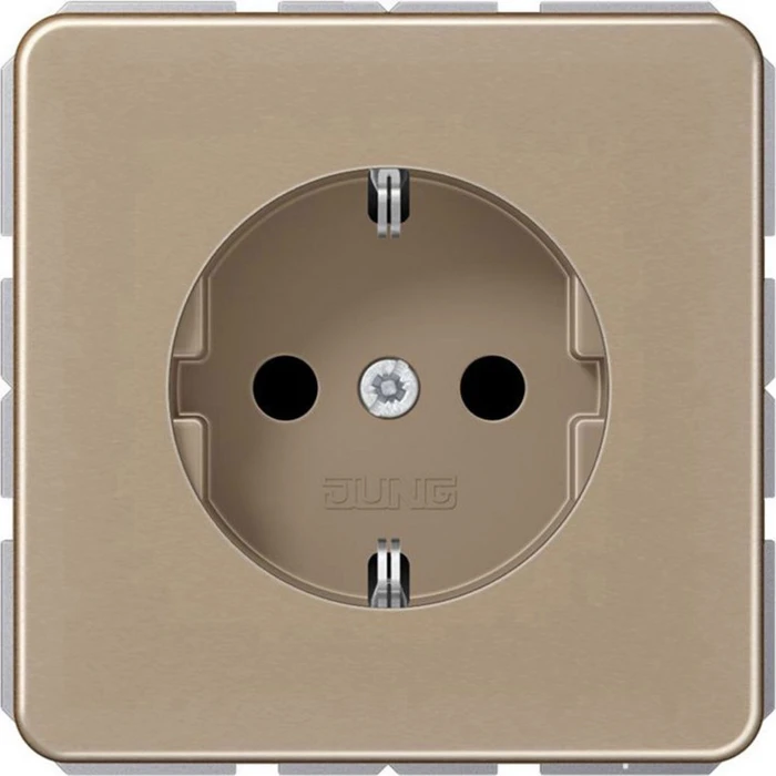 Jung Serie CD SCHUKO Steckdose Metall 16A 250V, gold-bronze