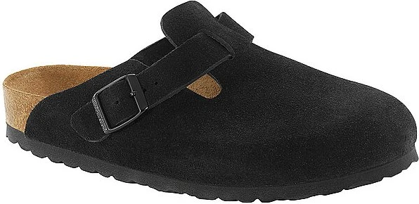 Birkenstock Boston Veloursleder Weichbettung schwarz