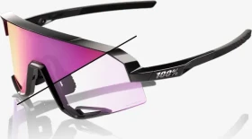 100% Slendale gloss black/photochromic purple mirror