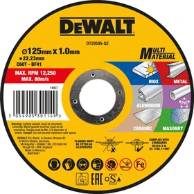 DeWalt DT20595 Multi Material Trennscheibe, 125x1x22.23mm, 1 Stück