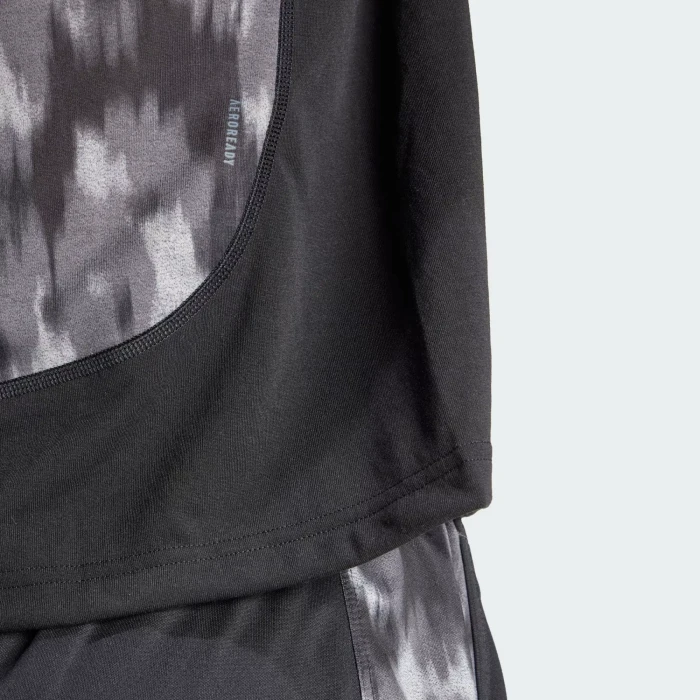 adidas Train Essentials Allover Print Flower Tie-Dye Funktionsshirt kurzarm schwarz (Damen)