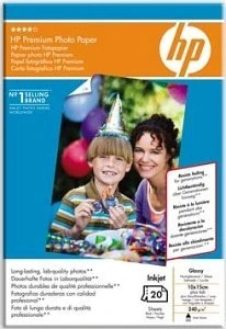HP Premium Fotopapier weiß, 10x15cm, 240g/m², 20 Blatt