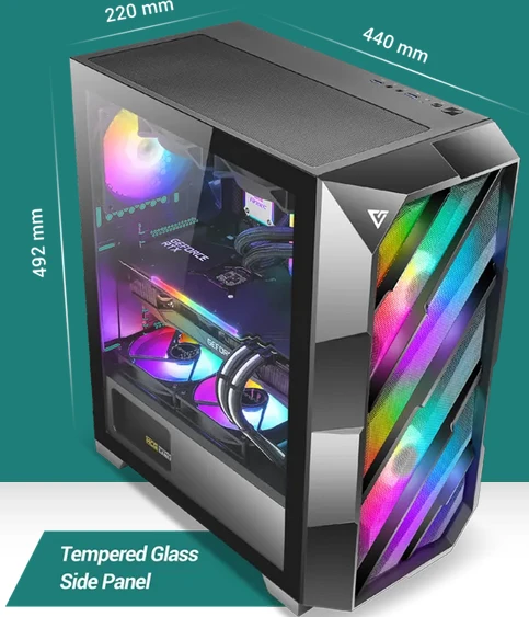 Antec NX700, schwarz, Glasfenster
