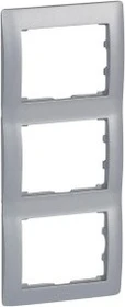Legrand Pro21 Galea Rahmen 3-fach senkrecht, soft aluminium