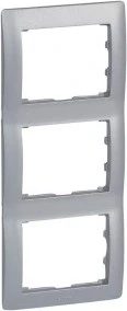Legrand Pro21 Galea Rahmen 3-fach senkrecht, soft aluminium