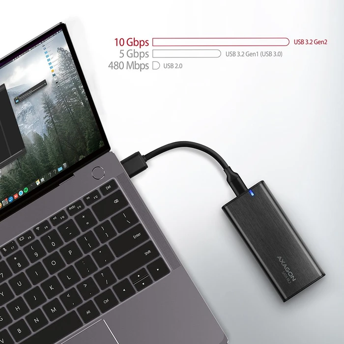 Axagon M.2 Festplattengehäuse, M.2 SATA, USB-C 3.1