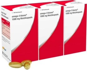biomo pharma Omega-3 biomo 1000mg Weichkapseln, 300 Stück