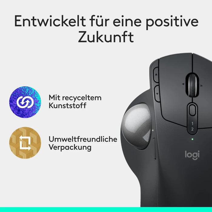 Logitech MX Ergo S Advanced Wireless Trackball, schwarz, Logi Bolt, Bluetooth