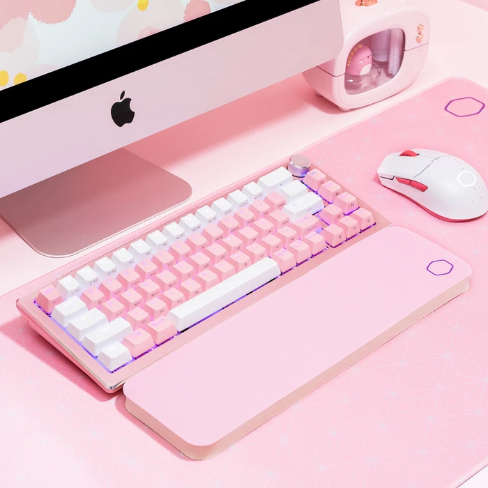 Cooler Master MasterMouse MM712 Gaming Maus weiß/rosa, Sakura Limited Edition, USB/Bluetooth