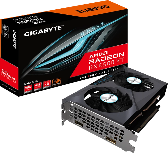 GIGABYTE Radeon RX 6500 XT Eagle 4G, 4GB GDDR6, HDMI, DP