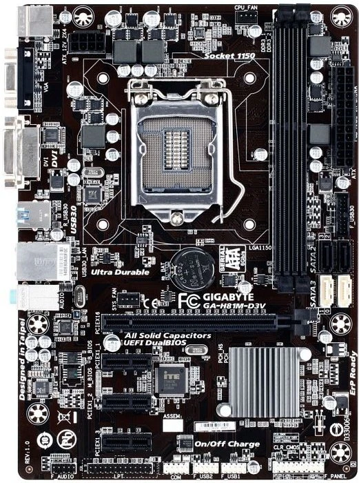 GIGABYTE GA-H81M-D3V (Intel 1150)
