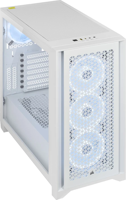 Corsair 4000D RGB Airflow QL Edition, weiß, Glasfenster