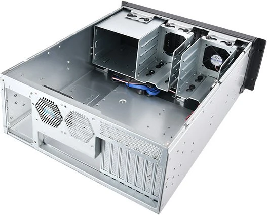 SilverStone RM400, Rackmount Storage, schwarz/grau, 4HE, ATX