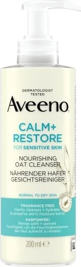 Aveeno Calm + Restore nährender Hafer Gesichtsreiniger, 200ml