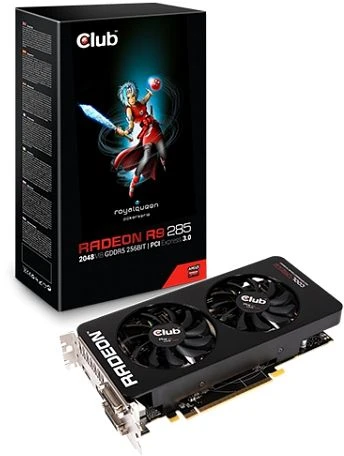 Club 3D Radeon R9 285 royalQueen, 2GB GDDR5, 2x DVI, HDMI, DP