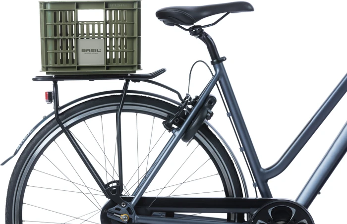 Basil Crate S Fahrradkorb moss green