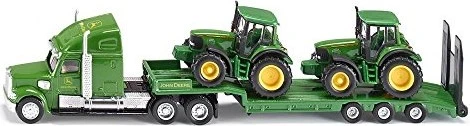 SIKU Farmer Tieflader mit John Deere Traktoren