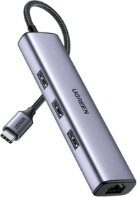 Ugreen 4-in-1 USB-C Ethernet Adapter, USB-C 3.0 [Stecker] (60600)