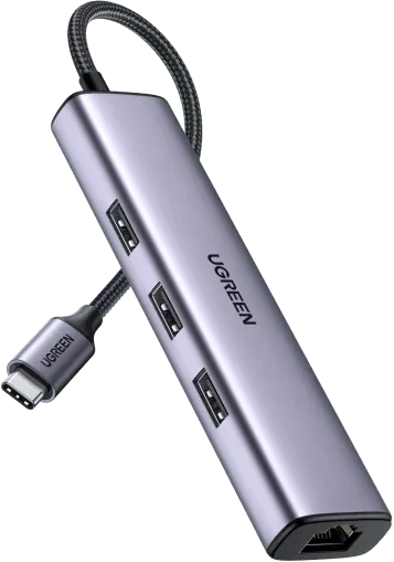 Ugreen 4-in-1 USB-C Ethernet Adapter, USB-C 3.0 [Stecker]