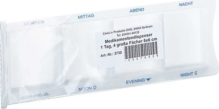 CareLiv 1 Tag Medikamentenbox, 1 Stück