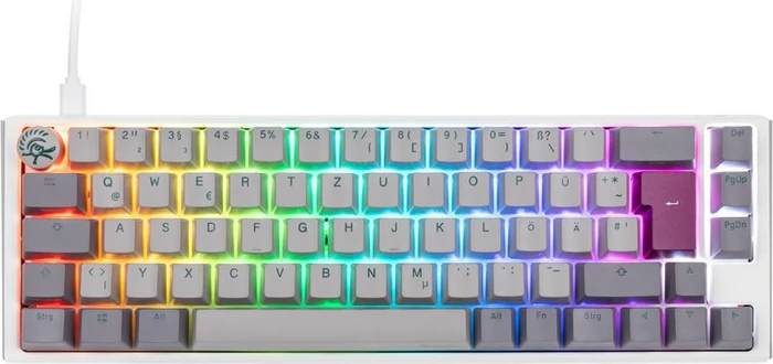 Ducky One 3 SF, Mist Grey, PBT, LEDs RGB, MX RGB ERGO CLEAR, USB, DE