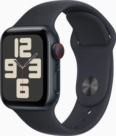 Apple Watch SE (2022) (GPS + Cellular) 40mm Mitternacht mit Sportarmband S/M Mitternacht
