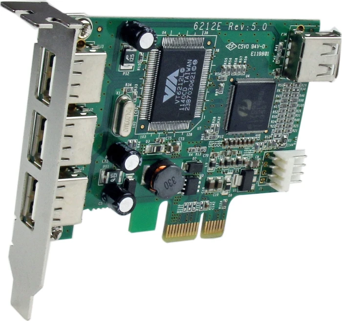 StarTech PEXUSB4DP, 4x USB-A 2.0, PCIe x1