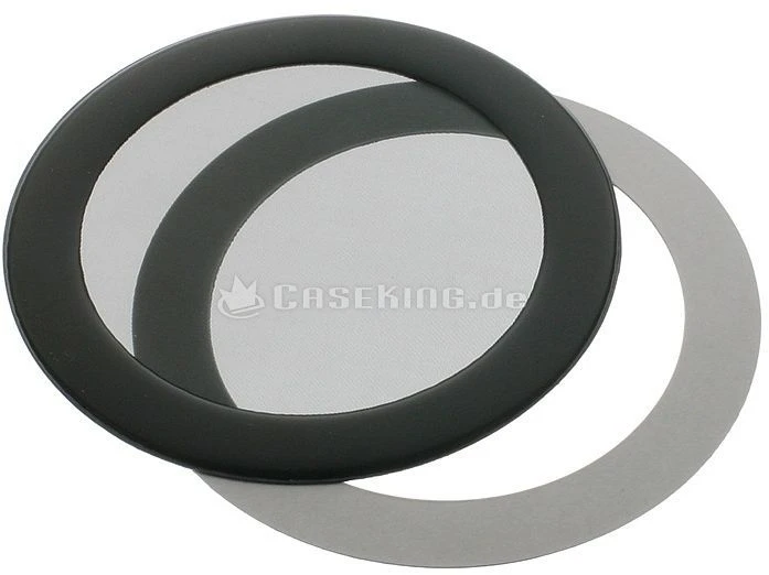 DEMCiflex Staubfilter 80mm rund schwarz/schwarz
