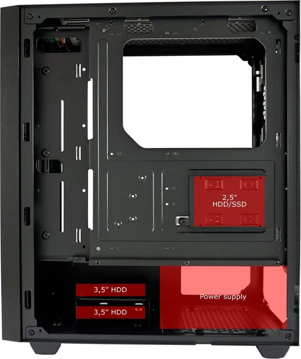 LC-Power Gaming 706B Destiny_X, Glasfenster