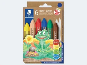 Staedtler Noris Junior 224 Wachskreide 14mm, 6 Farben, 6er-Pack