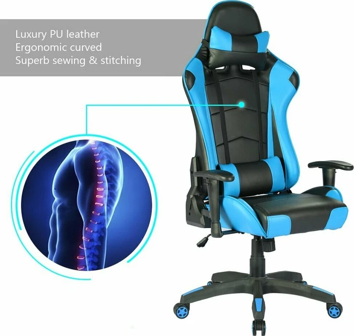 IntimaTe WM Heart Racersedia 3 Gamingstuhl, schwarz/blau